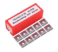 Plaquettes Carbure Carrées 12x12mm 4 Arêtes Pour Tour pour bois | Finition , coupe lisse, angle 35°, pour idéal pour le tournage général, compatible têtes populaires
