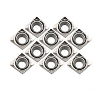 Plaquettes Carbure CCGT060204 Acier Finition | Tungstène massif, durée de vie prolongée, réduction coûts outils, lot de 10 , pour robuste et durable