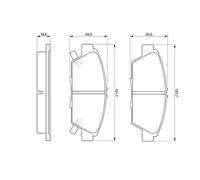 Bosch Plaquettes de frein avant pour voiture BP142 – Qualité Bosch, sans cuivre, ECE-R90 – Jeu de 4