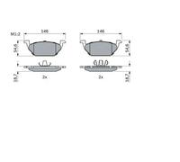 Plaquettes de frein 0 986 424 364 BOSCH pour AUDI SKODA VW SEAT