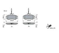 Plaquettes de frein 0 986 424 414 BOSCH pour PEUGEOT CITROËN