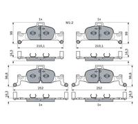 Bosch Plaquettes de frein BP2243 – certification ECE-R90-1 – jeu de 4 plaquettes