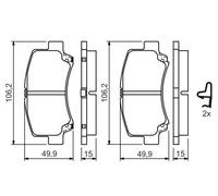 Plaquettes de frein 0 986 424 626 BOSCH pour SUZUKI