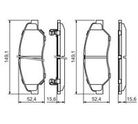 Plaquettes de frein 0 986 424 696 BOSCH pour KIA SPORTAGE VAN SPORTAGE SUV