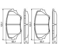 BOSCH - Jeu de 4 plaquettes de frein 0 986 424 719 - Réf. 0986424719