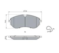 Bosch Jeu de garnitures de frein pour disque 0986424931 – Compatible VW CRAFTER, Grand California