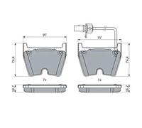Plaquettes de frein Low-Metallic 0 986 424 949 BOSCH pour AUDI R8 R8 Spyder