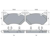 Bosch Plaquettes de frein avant 0 986 424 965 - Jeu de 4