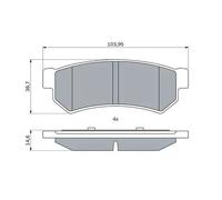 Plaquettes de frein 0 986 460 007 BOSCH pour CHEVROLET LACETTI Break LACETTI