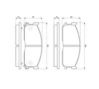 Plaquettes de frein 0 986 460 020 BOSCH pour MAZDA FORD KIA