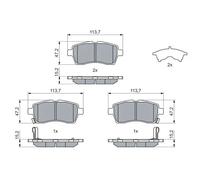 Bosch Jeu de plaquettes de frein 0 986 460 075 – pour frein à disque
