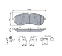 Bosch Jeu de 4 plaquettes de frein arrière 0 986 460 115 – pour MAN, VW