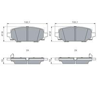 BOSCH 0 986 460 196 Plaquettes de frein