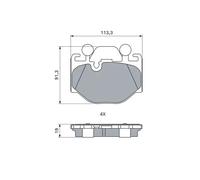 BOSCH 0 986 460 482 Plaquettes de frein