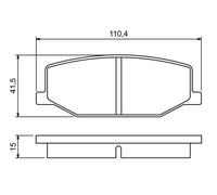 Jeu de plaquettes de frein BOSCH 0 986 460 935, avant