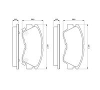 Plaquettes de frein 0 986 460 978 BOSCH pour MITSUBISHI PAJERO I Canvas Top L200