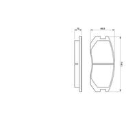 Bosch Plaquettes de frein 0 986 460 980 – pour Mitsubishi, Proton, Daihatsu