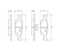 BOSCH - Jeu de 4 plaquettes de frein 0 986 460 996 - Réf. 0986460996