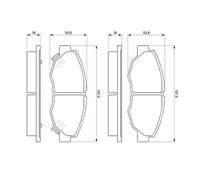 Plaquettes de frein 0 986 461 124 BOSCH pour HONDA ACCORD IV ACCORD IV Coupé