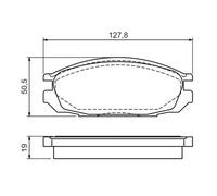 Plaquettes de frein 0 986 461 133 BOSCH pour NISSAN PATROL GR IV