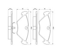BOSCH - Jeu de 4 plaquettes de frein 0 986 461 766 - Réf. 0986461766