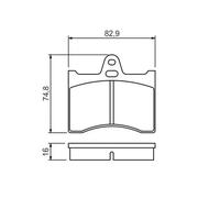 BOSCH - Jeu de 4 plaquettes de frein 0 986 463 890 - Réf. 0986463890