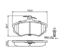 Plaquettes de frein 0 986 466 700 BOSCH pour AUDI VW