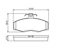 Plaquettes de frein 0 986 468 613 BOSCH pour FORD SKODA