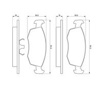 BOSCH - Jeu de 4 plaquettes de frein 0 986 469 070 - Réf. 0986469070