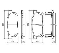 BOSCH 0 986 490 440 Plaquettes de frein