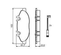 Jeu de plaquettes de frein BOSCH 0 986 494 081, avant