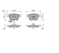 Plaquettes de frein 0 986 494 104 BOSCH pour AUDI SEAT