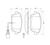 Plaquettes de frein 0 986 494 105 BOSCH pour SKODA VW SEAT