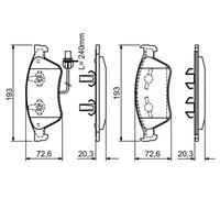 Plaquettes de frein 0 986 494 200 BOSCH pour AUDI VW