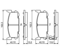 Bosch Plaquettes de frein 0 986 494 226 pour Mazda MX-5 II