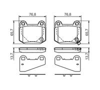 Plaquettes de frein 0 986 494 229 BOSCH pour SUBARU MITSUBISHI NISSAN