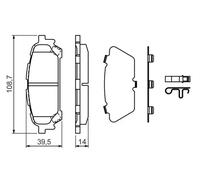 Jeu de plaquettes de frein BOSCH 0 986 494 232, arrière