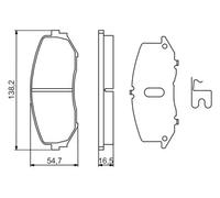 Plaquettes de frein 0 986 494 241 BOSCH pour SUZUKI GRAND VITARA II