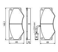 Plaquettes de frein 0 986 494 301 BOSCH pour IVECO DAILY II Fourgon