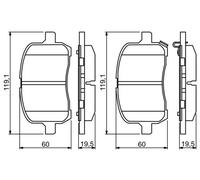 Plaquettes de frein 0 986 494 306 BOSCH pour OPEL GT Décapotable
