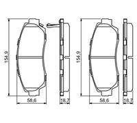 Plaquettes de frein 0 986 494 308 BOSCH pour HONDA CR-V II CR-V IV CR-V III