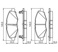 Plaquettes de frein 0 986 494 326 BOSCH pour TOYOTA HILUX VII Pick-up