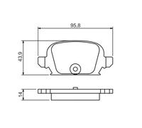 Bosch Plaquettes de frein 0 986 494 340 Low-Metallic pour OPEL TIGRA TwinTop