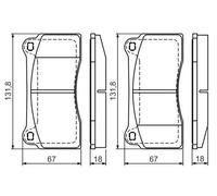 Plaquettes de frein 0 986 494 353 BOSCH pour JAGUAR XK 8 Convertible XJ