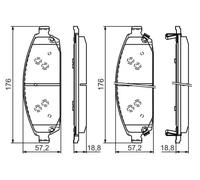 Jeu de plaquettes de frein BOSCH 0 986 494 370, avant
