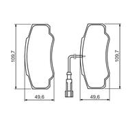 Plaquettes de frein 0 986 494 391 BOSCH pour NISSAN RENAULT TRUCKS