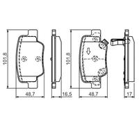 Plaquettes de frein 0 986 494 404 BOSCH pour TOYOTA VERSO VERSO VAN