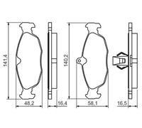 Plaquettes de frein 0 986 494 413 BOSCH pour JAGUAR XK 8 Convertible XJ