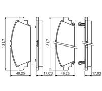 BOSCH - Jeu de 4 plaquettes de frein 0 986 494 414 - Réf. 0986494414