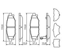 Plaquettes de frein 0 986 494 444 BOSCH pour SUBARU TOYOTA